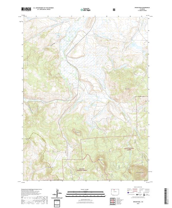 Spicer Peak, CO — USGS 7.5-minute topo (2022)