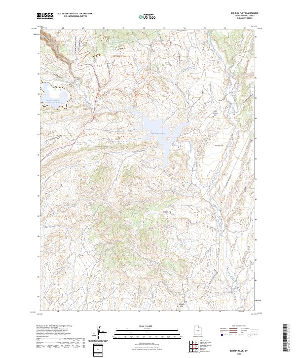 Donkey Flat, UT — USGS 7.5-minute topo (2023)