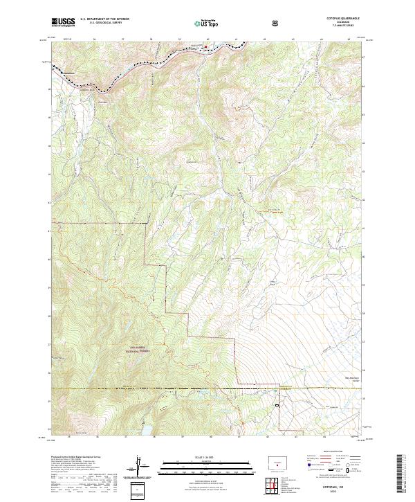 Cotopaxi, CO — USGS 7.5-minute topo (2022)