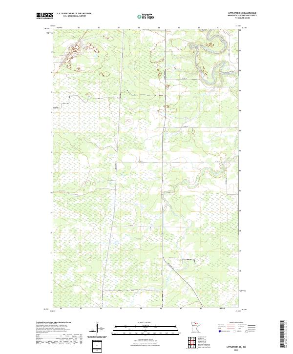Littlefork SE, MN — USGS 7.5-minute topo (2022)