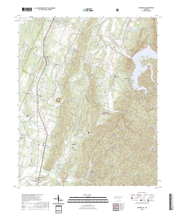 Parksville, TN — USGS 7.5-minute topo (2022)