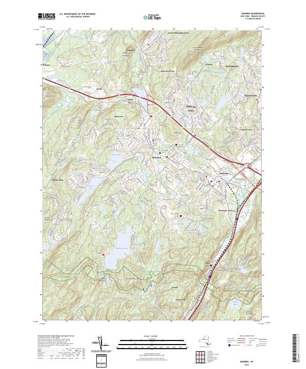 Monroe, NY — USGS 7.5-minute topo (2023)