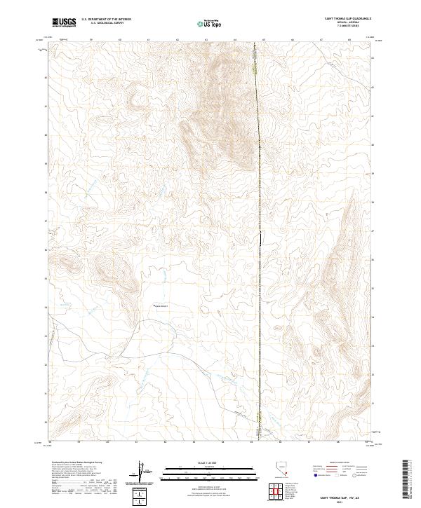 Saint Thomas Gap, NV-AZ — USGS 7.5-minute topo (2021)