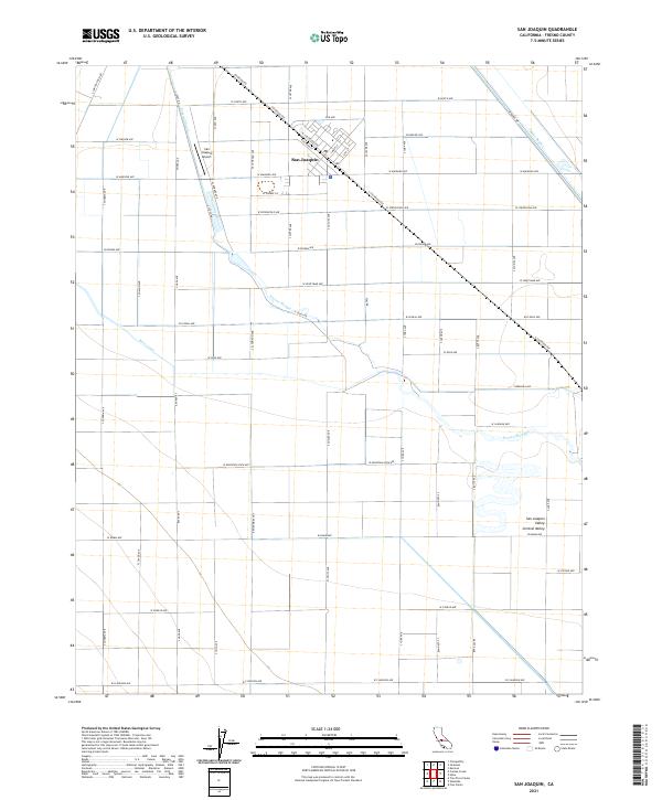 San Joaquin, CA — USGS 7.5-minute topo (2021)