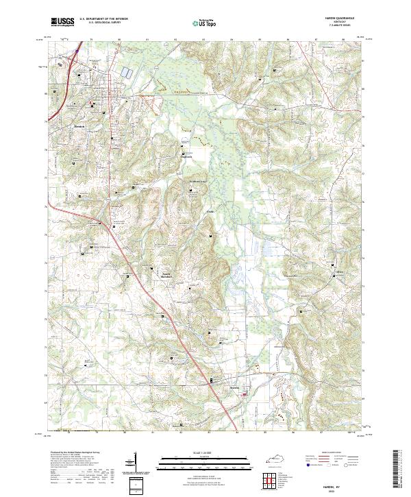 Hardin, KY — USGS 7.5-minute topo (2022)