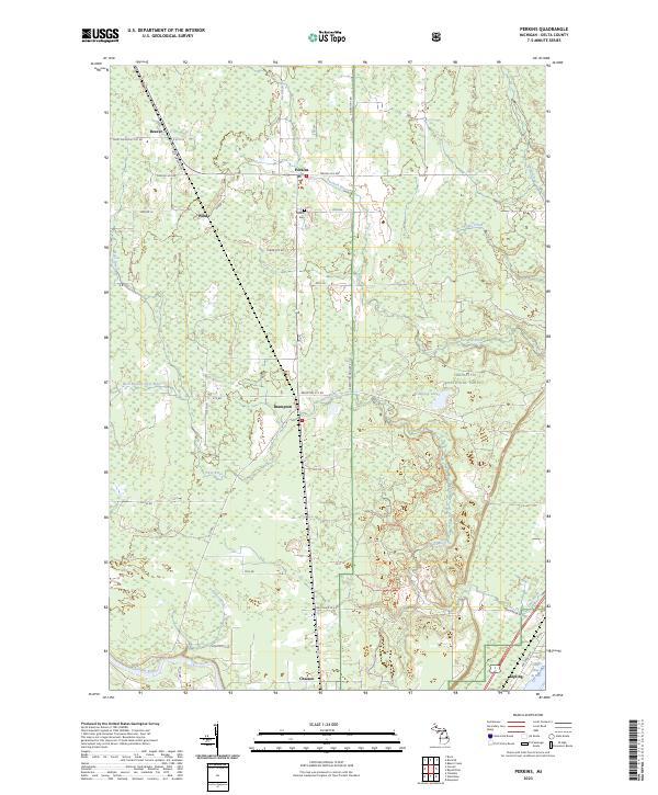 Perkins, MI — USGS 7.5-minute topo (2023)