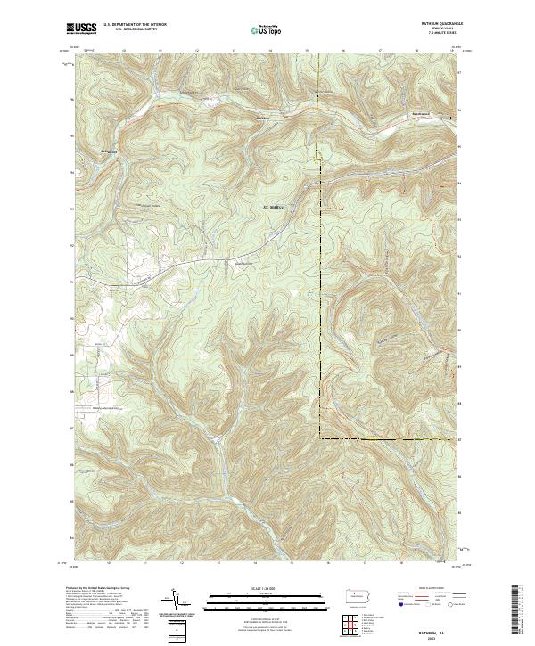 Rathbun, PA — USGS 7.5-minute topo (2023)