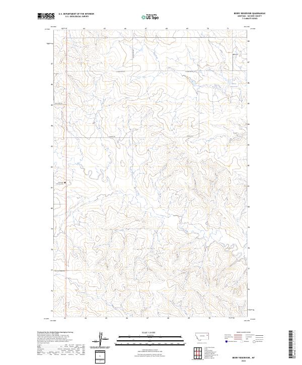 Beery Reservoir, MT — USGS 7.5-minute topo (2024)