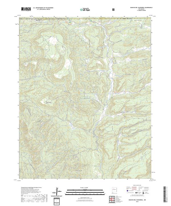 Rancho del Chaparral, NM — USGS 7.5-minute topo (2023)