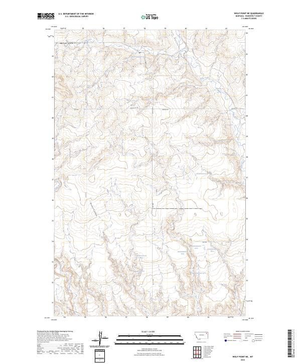 Wolf Point NE, MT — USGS 7.5-minute topo (2024)
