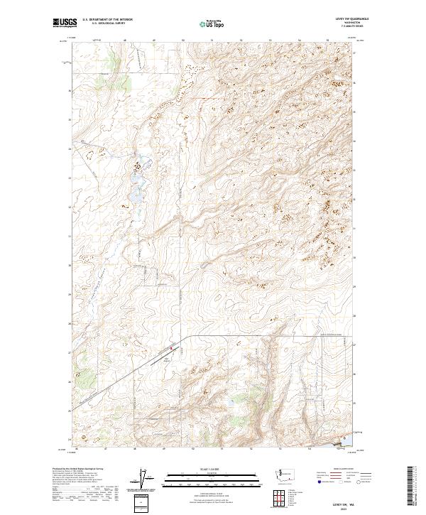 Levey SW, WA — USGS 7.5-minute topo (2023)