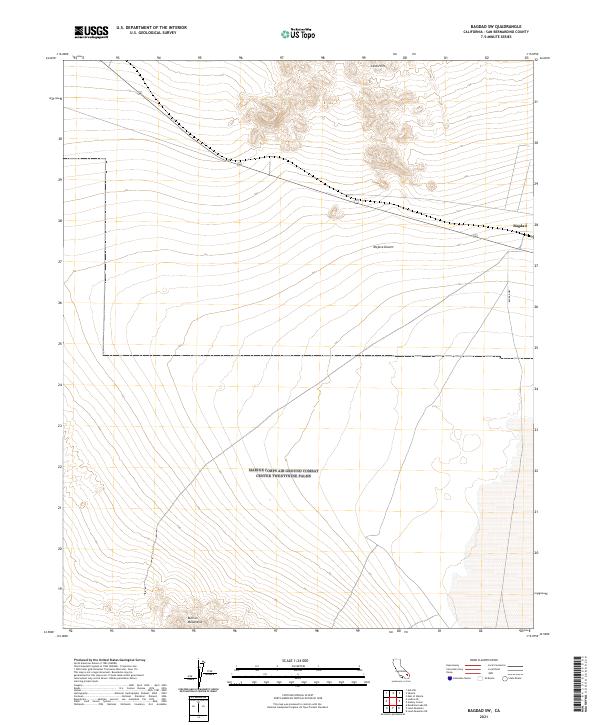Bagdad SW, CA — USGS 7.5-minute topo (2021)