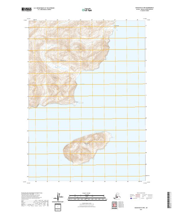 Kaguyak D-5 NW, AK — USGS 7.5-minute topo (2021)