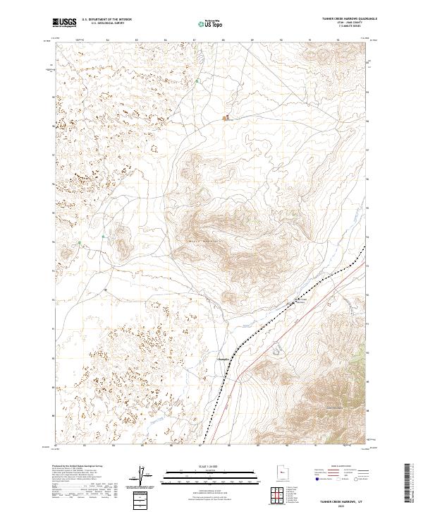Tanner Creek Narrows, UT — USGS 7.5-minute topo (2023)