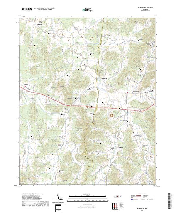 Readyville, TN — USGS 7.5-minute topo (2022)