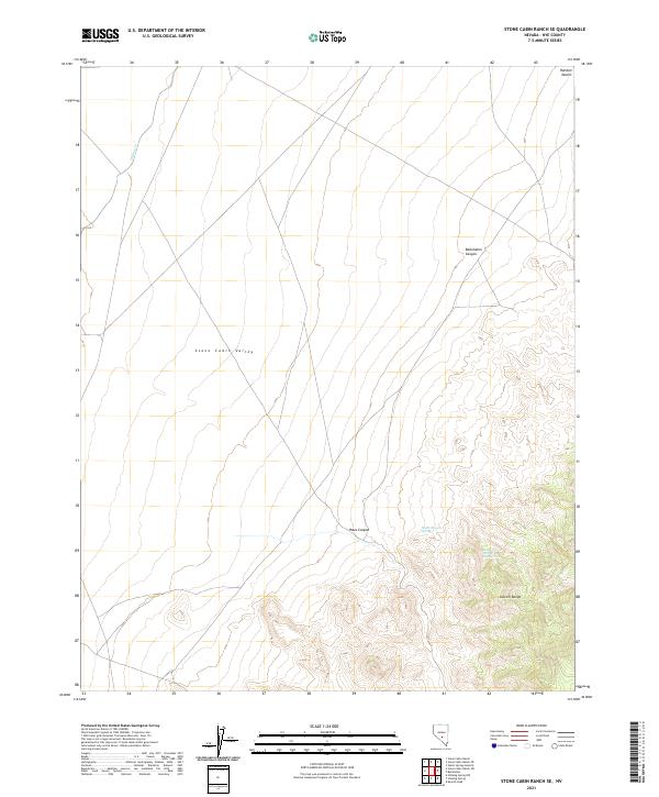 Stone Cabin Ranch SE, NV — USGS 7.5-minute topo (2021)