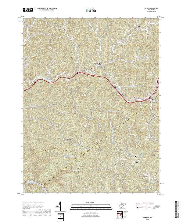Newton, WV — USGS 7.5-minute topo (2023)