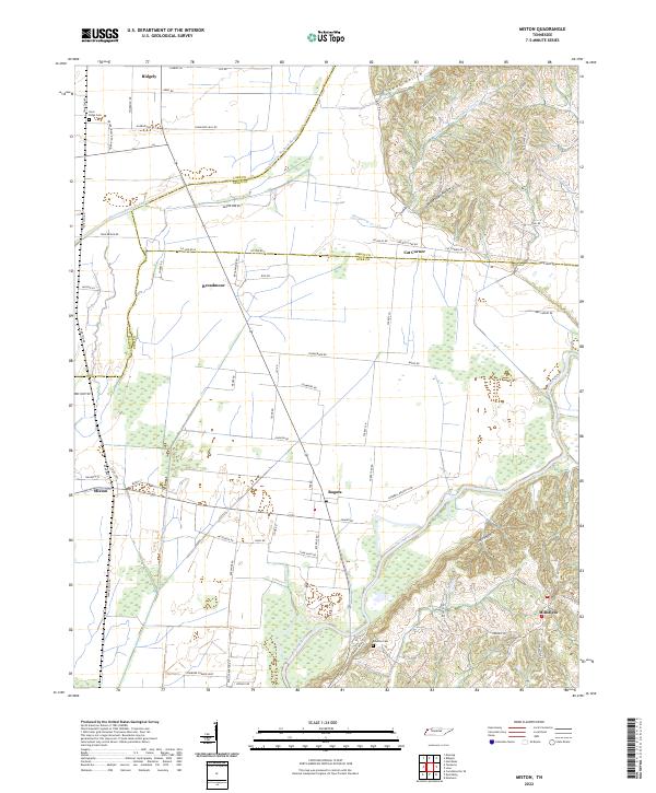 Miston, TN — USGS 7.5-minute topo (2022)