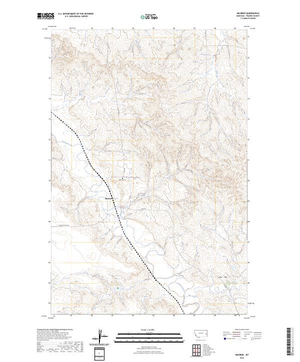 Mildred, MT — USGS 7.5-minute topo (2024)