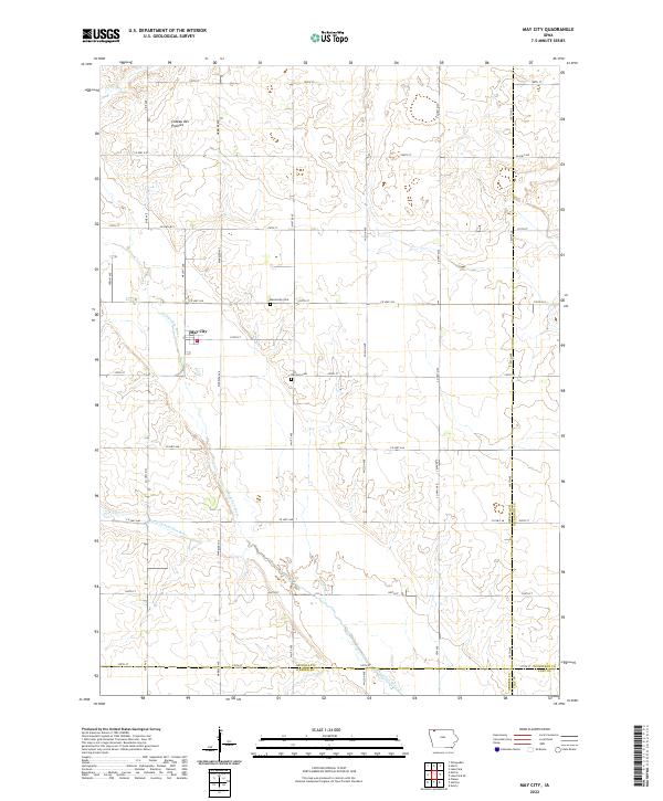 May City, IA — USGS 7.5-minute topo (2022)