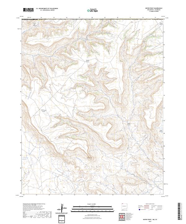 Heifer Point, NM-CO — USGS 7.5-minute topo (2023)