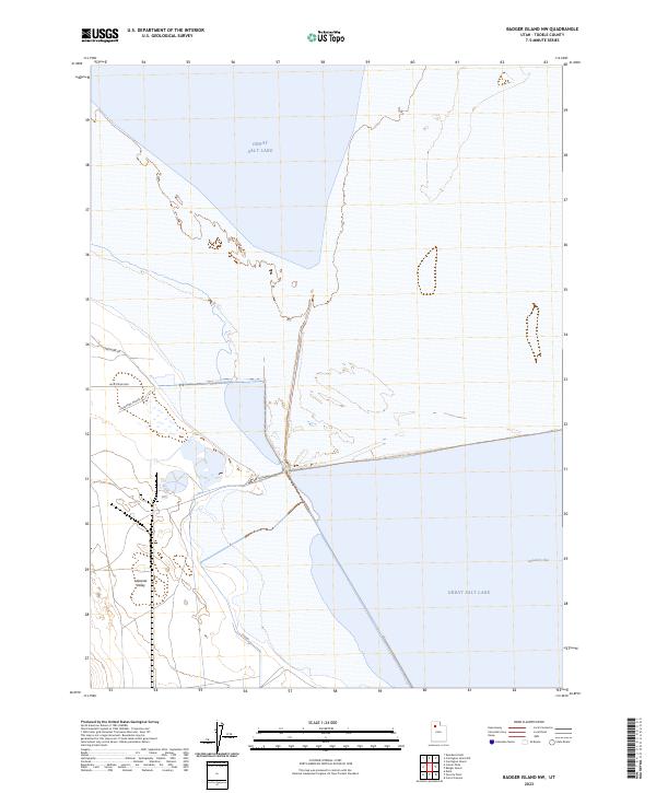 Badger Island NW, UT — USGS 7.5-minute topo (2023)