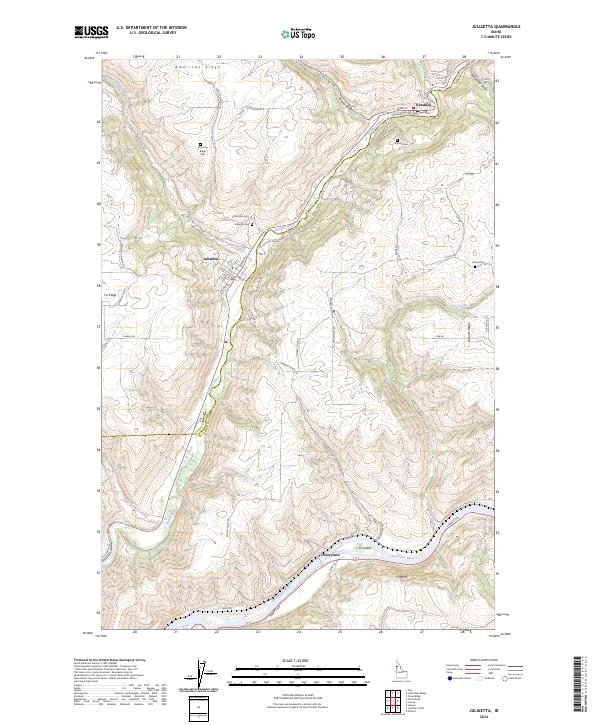 Juliaetta, ID — USGS 7.5-minute topo (2024)