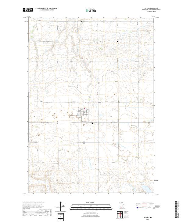 Jeffers, MN — USGS 7.5-minute topo (2022)