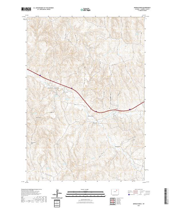 Morgan Draw, WY — USGS 7.5-minute topo (2021)