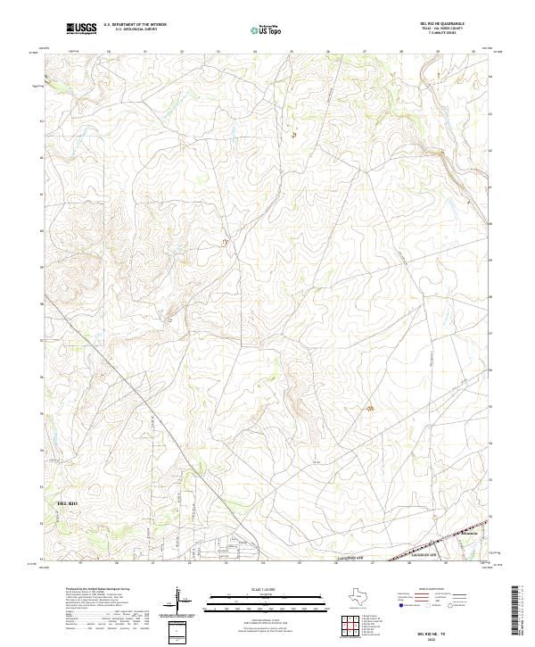 Del Rio NE, TX — USGS 7.5-minute topo (2022)