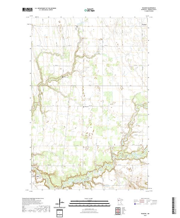 Waukon, MN — USGS 7.5-minute topo (2022)
