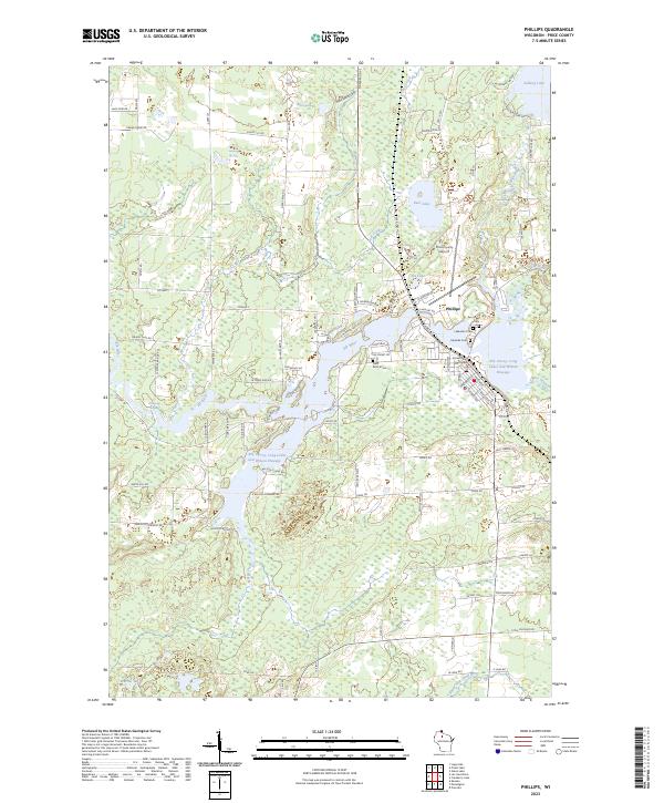 Phillips, WI — USGS 7.5-minute topo (2023)