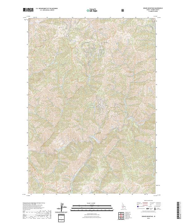 Grand Mountain, ID — USGS 7.5-minute topo (2023)
