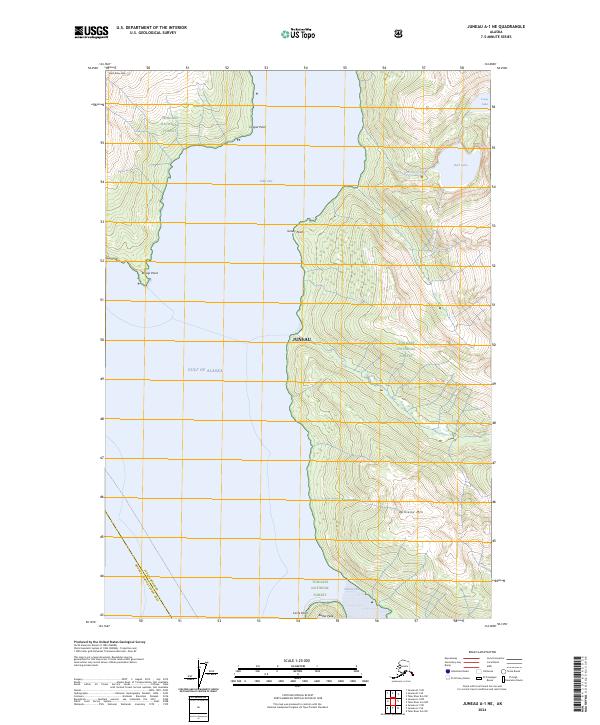 Juneau A-1 NE, AK — USGS 7.5-minute topo (2024)