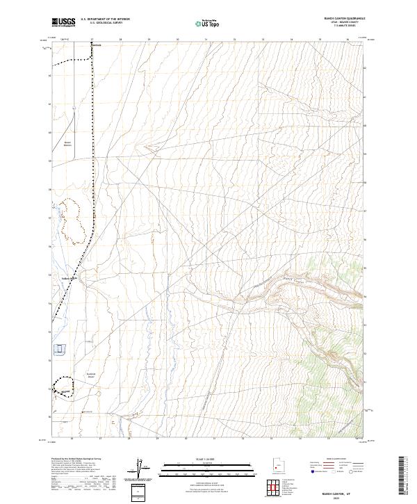 Ranch Canyon, UT — USGS 7.5-minute topo (2023)