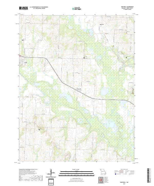 Hartwell, MO — USGS 7.5-minute topo (2021)