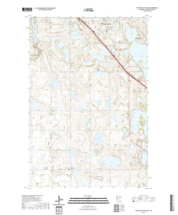 Dayton Hollow Dam, MN — USGS 7.5-minute topo (2022)