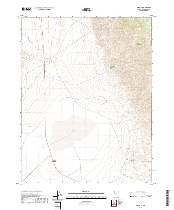 Sodaville, NV — USGS 7.5-minute topo (2021)