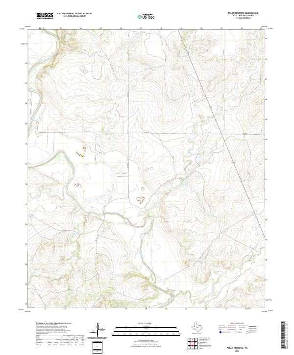 Pecan Crossing, TX — USGS 7.5-minute topo (2022)