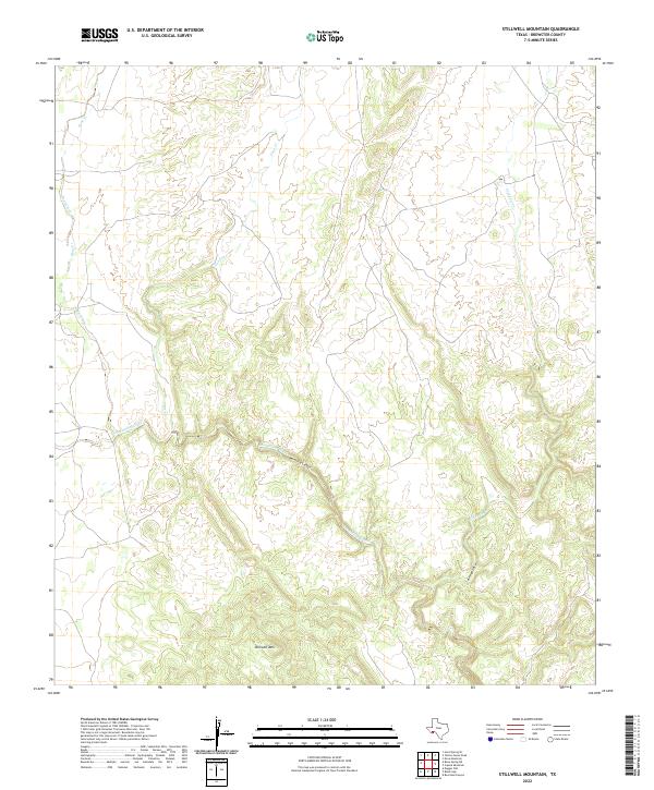 Stillwell Mountain, TX — USGS 7.5-minute topo (2022)