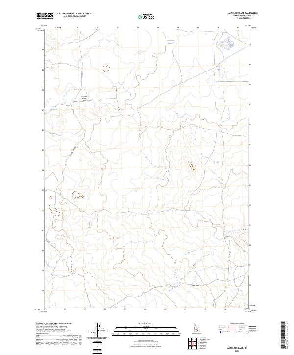 Antelope Lake, ID — USGS 7.5-minute topo (2023)