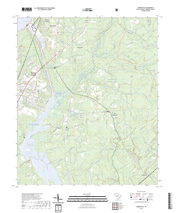 Cordesville, SC — USGS 7.5-minute topo (2024)
