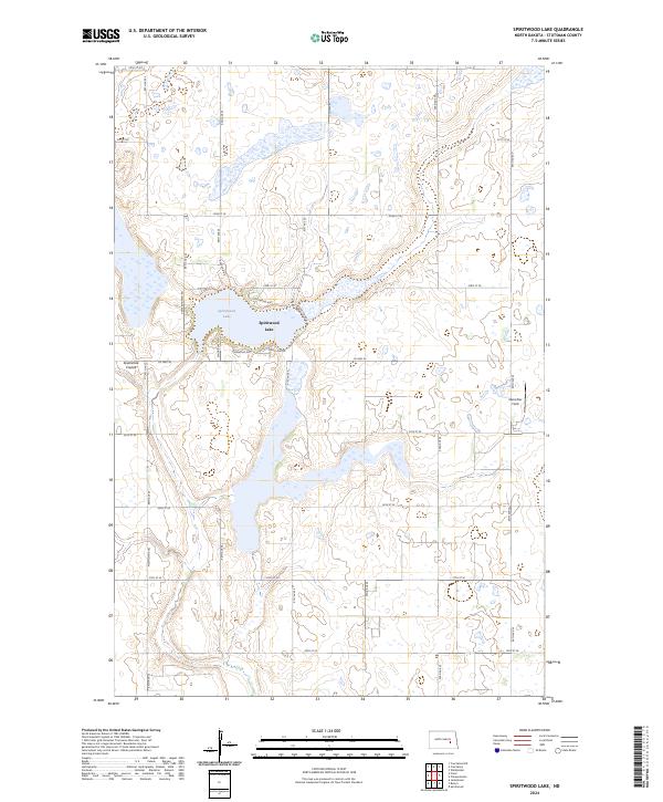 Spiritwood Lake, ND — USGS 7.5-minute topo (2024)