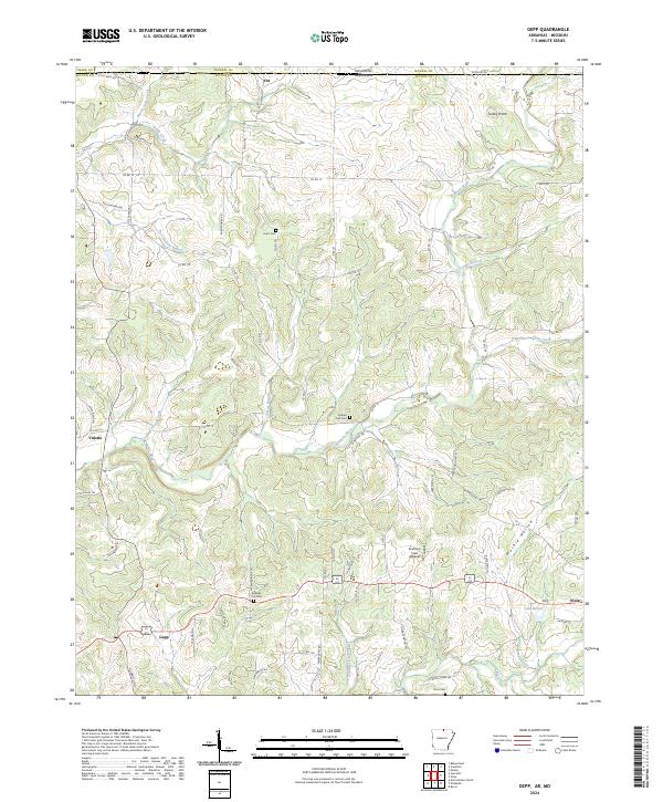 Gepp, AR-MO — USGS 7.5-minute topo (2024)