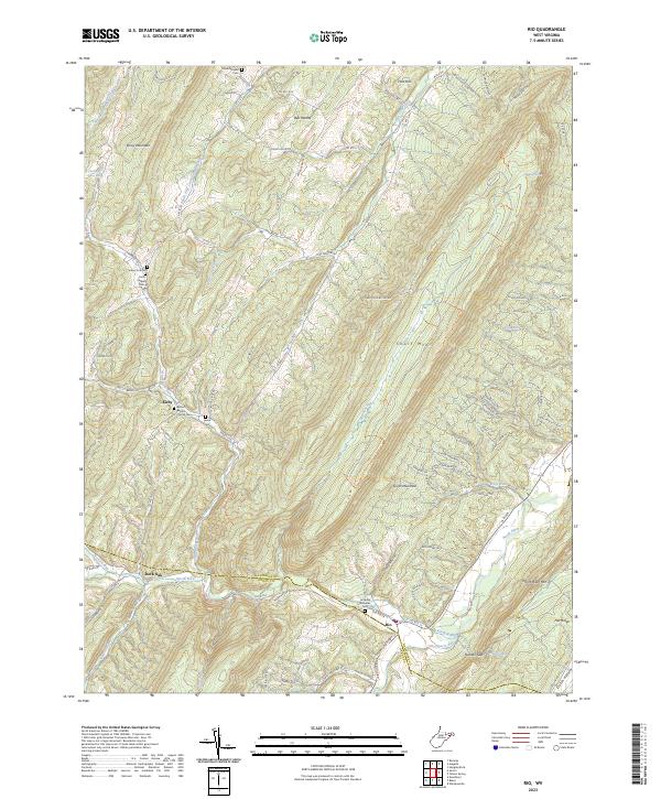 Rio, WV — USGS 7.5-minute topo (2023)