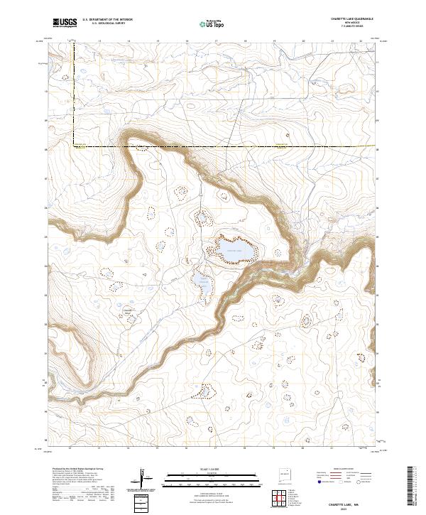 Charette Lake, NM — USGS 7.5-minute topo (2023)