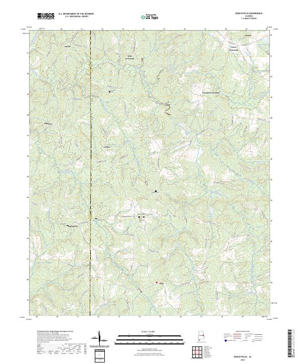 Dudleyville, AL — USGS 7.5-minute topo (2024)