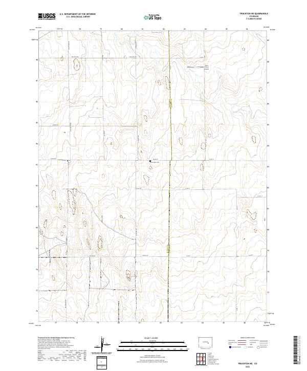 Truckton NE, CO — USGS 7.5-minute topo (2022)