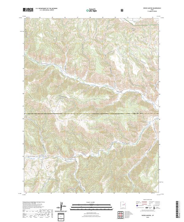 Wood Canyon, UT — USGS 7.5-minute topo (2023)