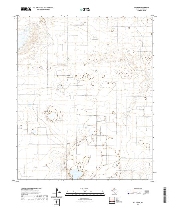 Baileyboro, TX — USGS 7.5-minute topo (2022)